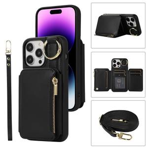 Hot Wallet <span class=keywords><strong>Zip</strong></span> Strap Conception En Cuir Antichoc Accessoires De Téléphone Mobile Cellulaire pour <span class=keywords><strong>Samsung</strong></span> A71 Note 20 Ultra Couverture - Product Image 1