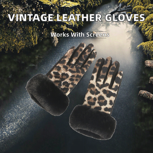 Guantes de Motocicleta de Piel de Oveja para Hombre, Guantes Térmicos de Invierno con Pantalla Táctil, Resistentes al Viento, para Conducir al Aire Libre - Product Image 2