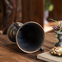 Petite Urne Classique à Poignée, Vase en Métal, Objets Décoratifs, Décorations Florales Européennes Vintage
