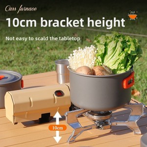Estufa Portátil Plegable de Metal para Camping, con Parrilla, para 3-5 Personas, Combustible <span class=keywords><strong>Butano</strong></span>, Diseño Simple, para Cocinar Té - Product Image 6