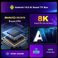 Boîtier TV intelligent H96 Max M9 4K HDR Android 14, 4 Go de RAM, 32 Go de ROM, WiFi 6, Rockchip RK3576 Octa Core