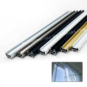 공장 제조업체 커튼 트랙 양극 산화 처리 시리즈 커튼로드 트랙 알루미늄 프로파일 - Product Image 3