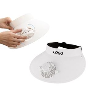 Casquette d'été portable mini-refroidissante avec logo personnalisé, rechargeable par USB, avec ventilateur intégré pour événements - Product Image 2