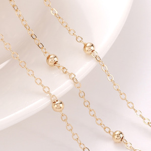 18K Gold Plated 245 <b>Large</b> <b>Bead</b> Chain Zinc Alloy Jewelry Making DIY Necklace Accessory - Product Image 4