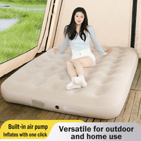 Ensemble canapé-lit carré en cuir PU, matelas gonflable pliable, design polyvalent pour salon, confort de couchage pour invités