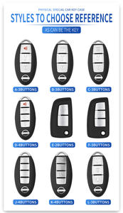 Funda de cuero con cera de aceite para llave de coche inteligente para Nissan Sunny fuga Almera Patrol Xtrail Tiida Altima Rogue qashqai - Product Image 6