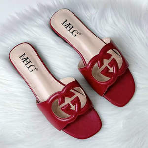 Nuovo stile estivo moda europea semplice doppia G fibbia pantofole a fondo piatto <span class=keywords><strong>per</strong></span> scarpe da donna - Product Image 4