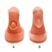 Main d'entraînement professionnelle en gel plastique solide pour la pratique 3D, modèle de main pour la manucure et le nail art