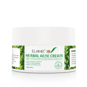 ELAIMEI-crema antiacné a base de hierbas, crema que elimina el acné, mejora la boca cerrada, aclara la piel, mejora las marcas rugosas del acné, 50ML