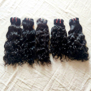Extensions de cheveux humains Remy ondulés naturels, 100 % vierges, non traités, d'origine indienne, exportés par Trp Hair, 100 g - Product Image 1