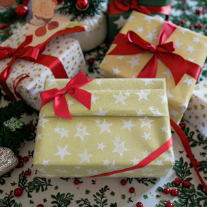 Ban nhạc đàn hồi gói quà tặng nơ trang trí ruy băng cho kỳ nghỉ bao bì và trình bày - Product Image 2