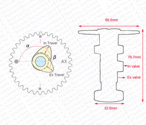 Renn-Nockenwelle A8 A9 A10 A11 A12 A13 A14 A15 GY6 125CC 150CC 1P52QMI 1P57QMJ Baja Taotao Kinroad ATV Quad Roller Ersatzteile - Product Image 4