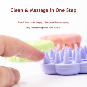 Factory Price Flower Shape Soft Silicone Electric-Free <b>Scalp</b> Massage Shampoo <b>Brush</b> Waterproof Durable Eco-Friendly Anti-Odor - Product Image 5