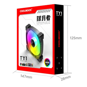 COOLMOONขายส่งออกแบบใหม่InfinityพัดลมARGB TY1 สีดํา 5V3PIN ARGBพัดลมสําหรับเล่นเกมคอมพิวเตอร์ความเร็วสูง 4PINพัดลมPWM <span class=keywords><strong>PC</strong></span> 120 มม. - Product Image 4