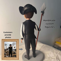 Figurine artisanale en pâte polymère, bobblehead d'enseignant personnalisé – Décoration de classe multi-occasions pour enseignant