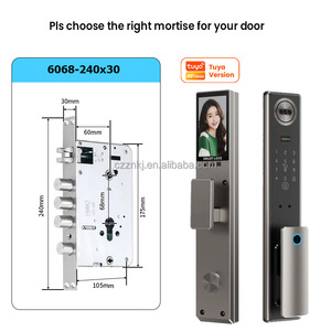 TUYA WIFIビデオデジタル指紋パームベインスマートドアロック顔認識ロックCerradura Inteligente生体認証スマートロック - Product Image 6