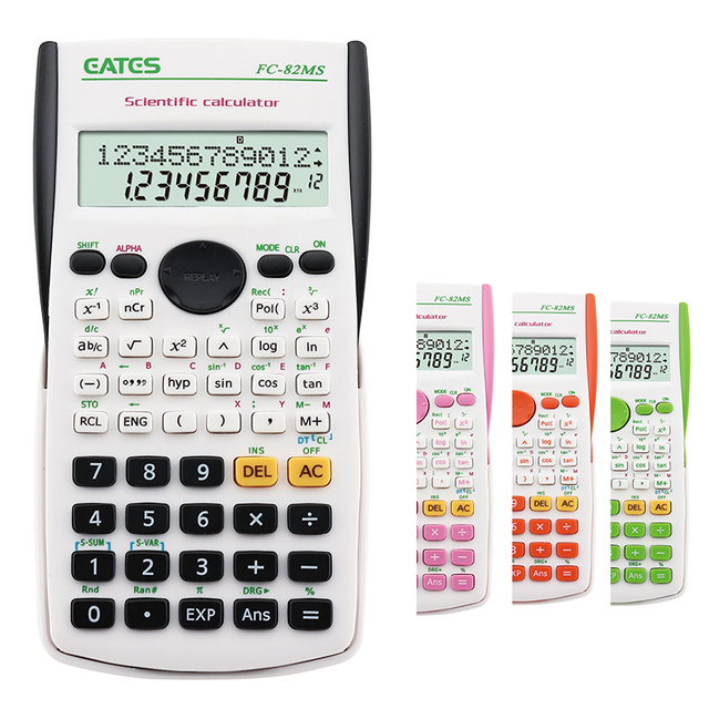 High Quality Button Battery 10+2 Digits 240 Functions Student 2-Lines Display Calculator Scientific Calculator