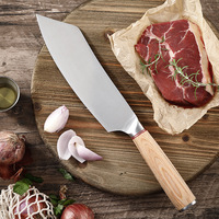 Couperet de cuisine japonais en acier inoxydable ensemble de couteaux de boucher et de chef tranchants avec poignées en bois et plastique pour trancher les aliments