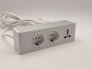 Enchufe de Corriente Europeo para Colgar Debajo del Escritorio, Tira de Enchufes USB, Enchufe USB Eléctrico de Aleación de Aluminio para Debajo del Escritorio - Product Image 4