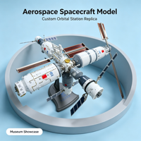 Modèle d'affichage de station spatiale aérospatiale modulaire