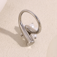 Dreamidea Bague ajustable en perles faite à la main en acier inoxydable antirouille Bijoux de doigt à la mode personnalisés en gros