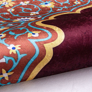 Tapis de prière doux et en peluche avec glands imprimés tapis de salon en velours de cristal pour l'absorption et le confort - Product Image 2