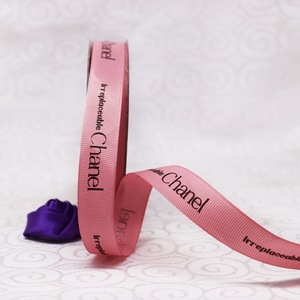 Luxury Branded Printed <b>Ribbon</b> Bespoke Design For High End Cosmetic Gift Packaging - Product Image 4