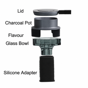 Dispositif de gestion de la chaleur pour chicha en aluminium de qualité supérieure, porte-charbon coloré HMD, accessoire pour bol de chicha, coffret cadeau, ensemble en gros - Product Image 3