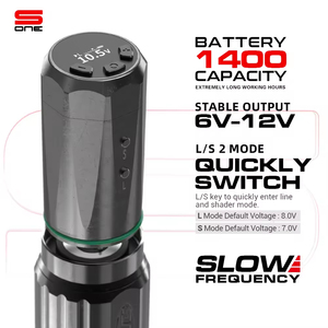 Máy phun xăm mày không dây, động cơ không chổi than, hành trình 3.5mm, kim dùng một lần, nghệ thuật body art, 12.0V, dùng cho việc xăm - Product Image 5