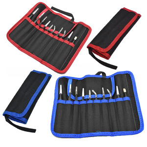 Wholesale custom canvas <b>bags</b>, tweezers <b>tool</b> <b>bags</b> (9 or 10 pieces), storage <b>bags</b> with color personal label printing. - Product Image 2
