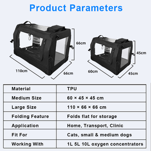 Camera di ossigeno per cani da 100L cane cane gatto animale gabbia di ossigeno ICU grande Pet Brooder Nur - Product Image 6