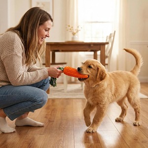 Juguetes Masticables Personalizados para Perros, Juguetes Interactivos con Sonido para Limpiar los Dientes de Cachorros, Juguetes Dentales de Goma Resistente para Perros de Raza Mediana - Product Image 6