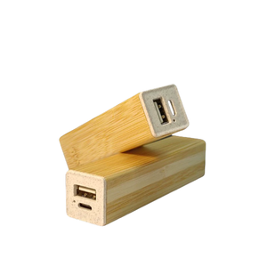 Mini Power Bank 2600mah d'urgence avec alimentation mobile en bois et en bambou. - Product Image 2