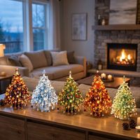 DIY Perlen-Weihnachtsbaum-Set 3D Kristallperlen Feiertags-Bastelset für Erwachsene Bunte Perlen und Draht 3D Tischbaum-Design