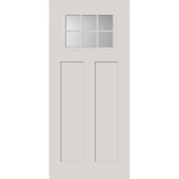 Portes extérieures pré-assemblées en fibre de verre à double vitrage pour maisons, portes d'entrée extérieures avec volets roulants et mini stores