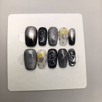 Faux ongles à presser élégants et magnifiques, faits à la main, durables et réutilisables, fournitures pour ongles, vente en gros
