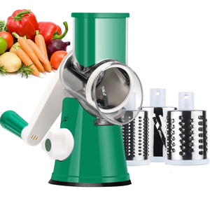 Râpe à fromage rotative manuelle 3 en 1 pour cuisine, boîte à râper ronde, trancheuse à légumes, moulin à noix - Product Image 1