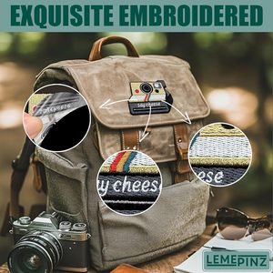 Cheese Camera Embroidery Patch 3 Inches Iron On Sew On Travel <b>Applique</b> Fabric Patch Bags - Product Image 5