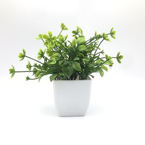 CRAZY HAPPY Plantes Artificielles Décoratives Petites Ornements Intérieur/Extérieur Combinaison Plastique <span class=keywords><strong>Arbre</strong></span> Bonsaï <span class=keywords><strong>Fleur</strong></span> Décorative - Product Image 2