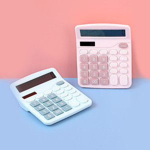 Calculatrice de base standard à 12 chiffres, calculatrice de bureau rose avec grand écran LCD pour le bureau, l'école et les affaires - Product Image 4