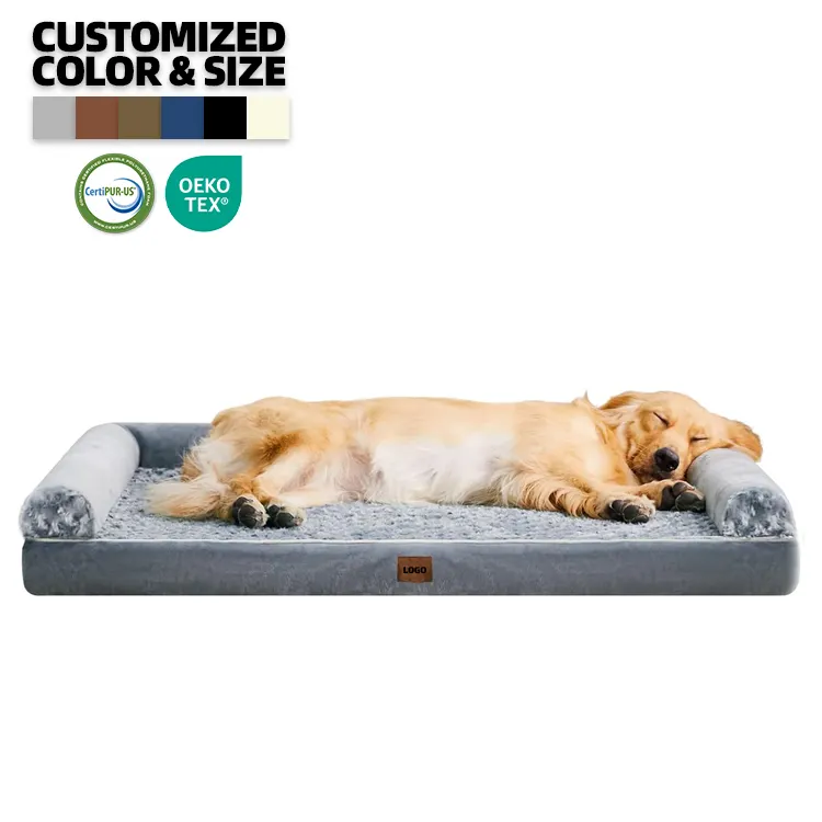 大型犬用のトップセラーの犬用ベッド低反発ペットベッド高級整形外科用犬用ベッド