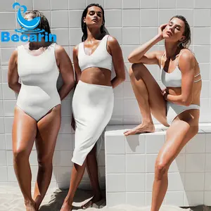 2023 कस्टम सफेद बिकनी तैरो ड्रेस लक्जरी बिकनी अलग शैली Beachwear बिकनी पोशाक