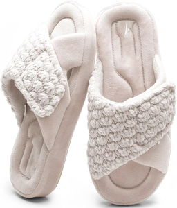 <span class=keywords><strong>Ciabatte</strong></span> da casa estive traspiranti da <span class=keywords><strong>donna</strong></span> con supporto plantare in pelliccia, suola regolabile in EVA e memory foam - Product Image 4