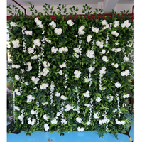Décoration de fond de mariage nouveauté panneau floral en soie 5D/8D personnalisé mur de fleurs de roses artificielles pour scène de fête de mariage