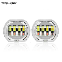 Nouvellement 8000lm Led projecteur lentille Double halo ange diable oeil Dc12v-80v 29w moto phare ange yeux diable yeux projecteur