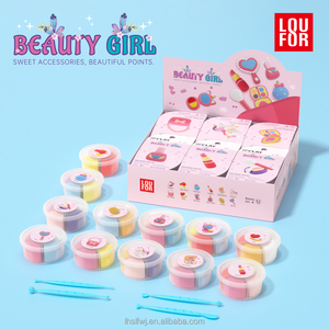 Kit de <span class=keywords><strong>Arcilla</strong></span> Seca al Aire Beauty Girl, 12 Piezas, Exhibición Colgante, <span class=keywords><strong>Arcilla</strong></span> de Modelar Ultraligera No Tóxica con Certificación CE/EN71, Set Temático de Maquillaje DIY - Product Image 2