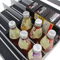 Poussoir de présentation pour produits frais et délicats dans les réfrigérateurs