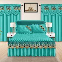 Collection LILIANNA : Ensemble 5 pièces en dentelle, jupe de lit, rideau et taie d'oreiller – Meilleures ventes