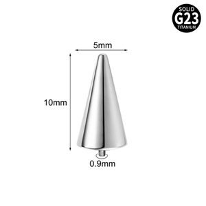 Clover mode perhiasan F136 G23 Titanium penggantian Rccessories berulir Spike untuk bibir kancing Labret anting perhiasan tindik - Product Image 2
