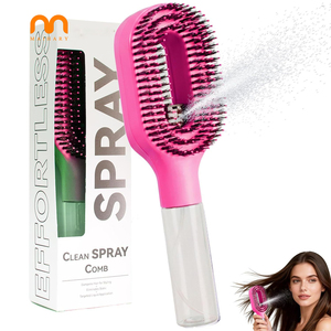 2-in-1 Misting <strong>Hair</strong> <strong>Brush</strong> Built-In Water Spray <strong>Detangling</strong> for Dry Curly/Thick <strong>Hair</strong> Kids Fine Mist Sprayer Refillable - Product Image 1